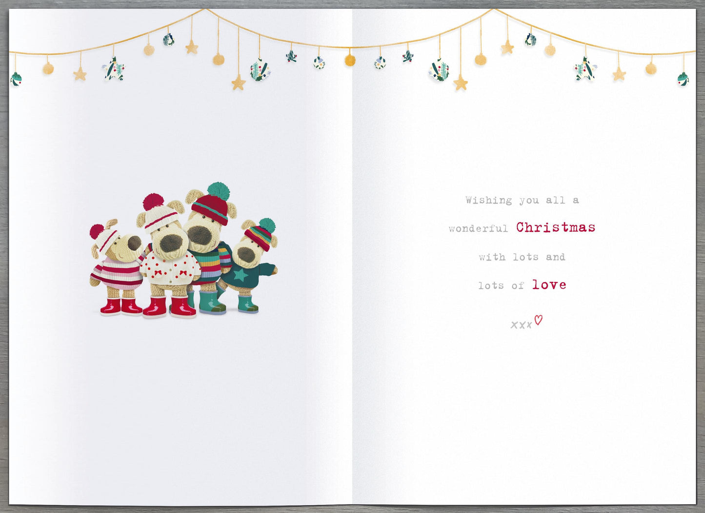 Boofle Embellished Daughter & Son-In-Law & Family Cute Christmas Greeting Card