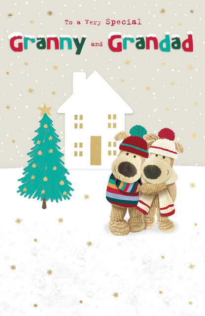 Boofle To A Very Special Granny & Grandad Snow Snuggles Christmas Greeting Card