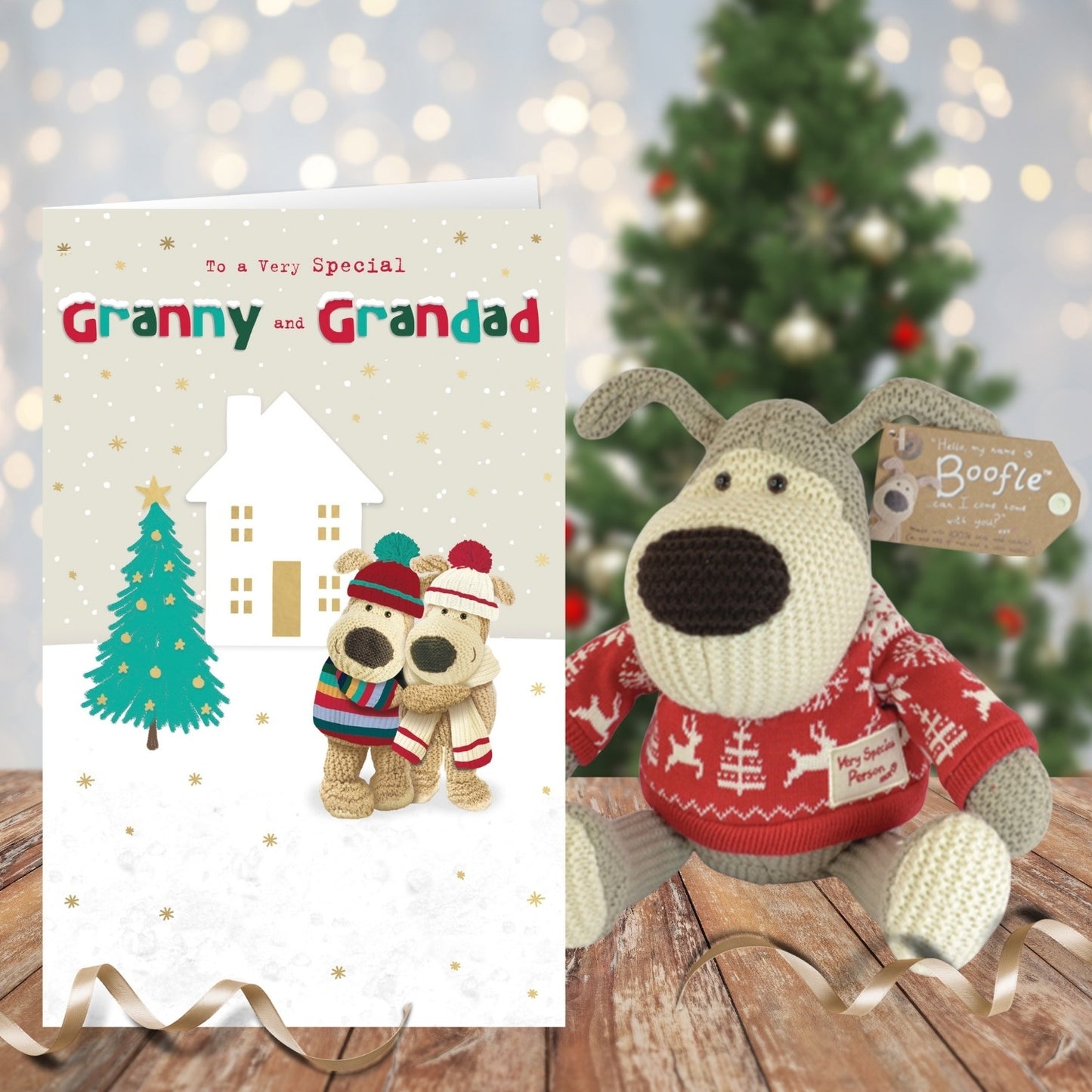 Boofle To A Very Special Granny & Grandad Snow Snuggles Christmas Greeting Card