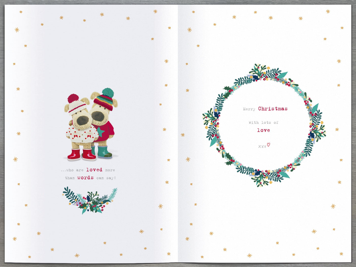 Boofle Embellished Extra-Special Mum & Dad Cute Christmas Greeting Card