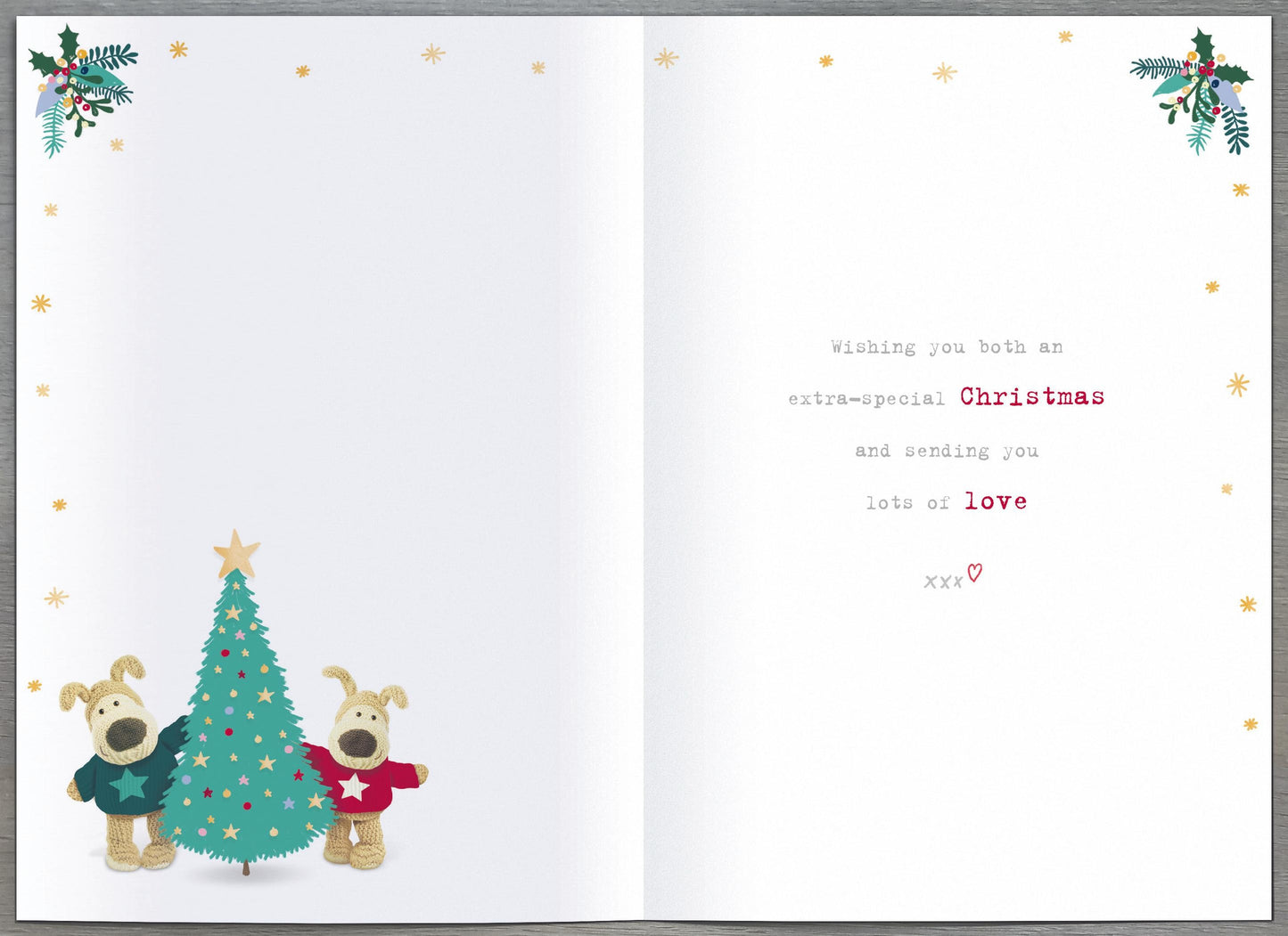 Boofle Embellished Sister & Brother-In-Law Festive Cute Christmas Greeting Card