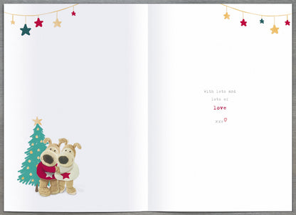 Boofle Embellished Special Son & His Girlfriend Cute Christmas Greeting Card