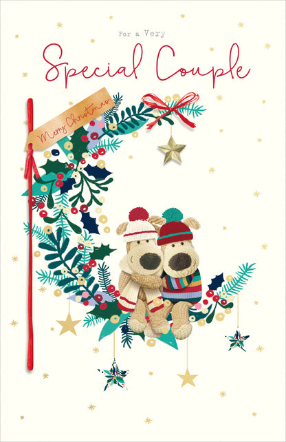 Boofle Embellished To A Special Couple Snuggly Love Cute Christmas Greeting Card