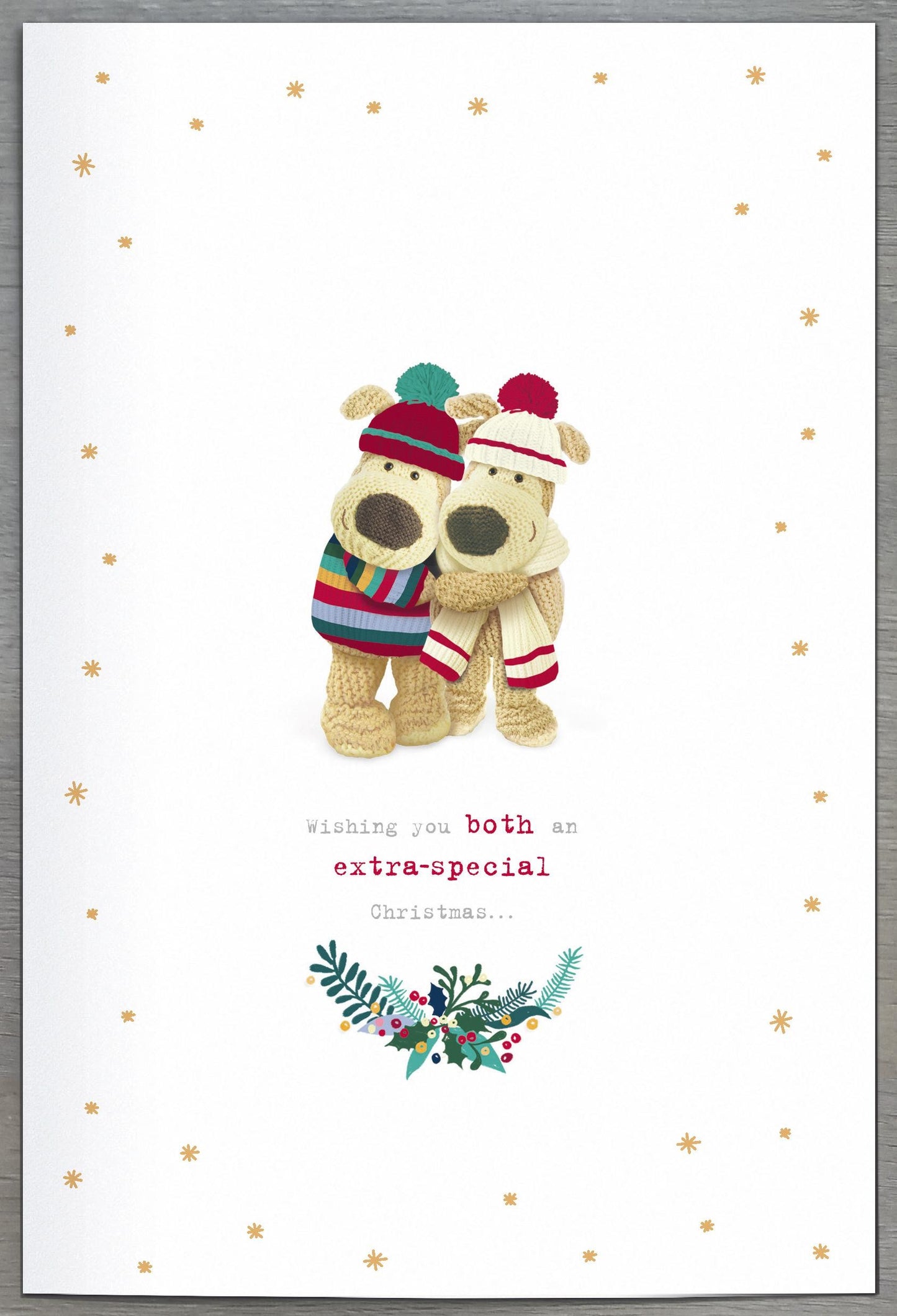 Boofle Embellished To A Special Couple Snuggly Love Cute Christmas Greeting Card