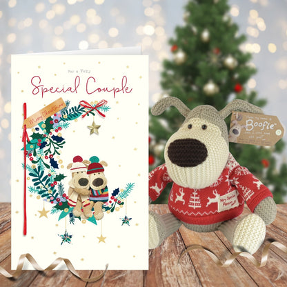 Boofle Embellished To A Special Couple Snuggly Love Cute Christmas Greeting Card