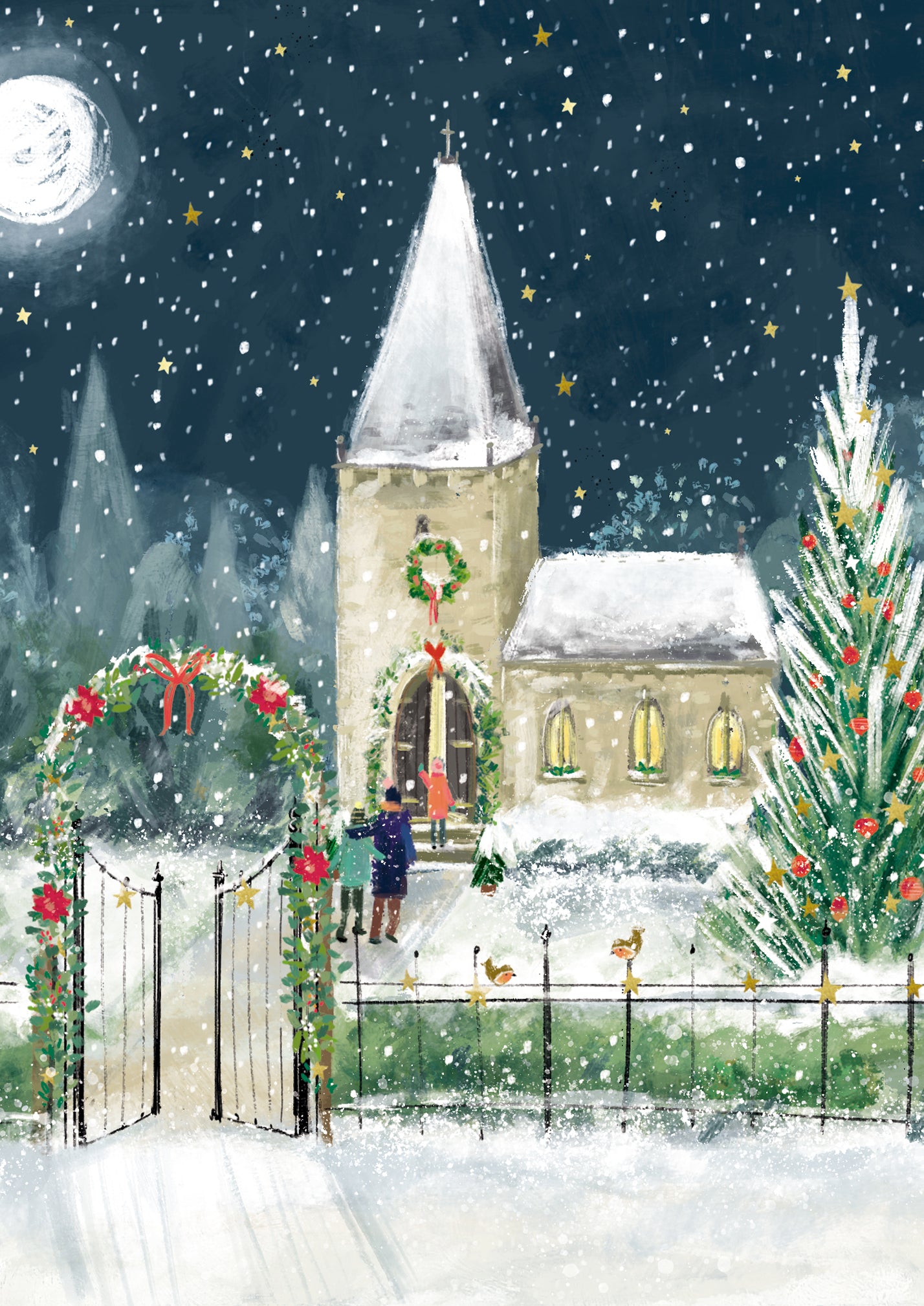 Box Of 20 Fairdeal Artsy Christmas Magic Charity Christmas Cards In 4 Designs