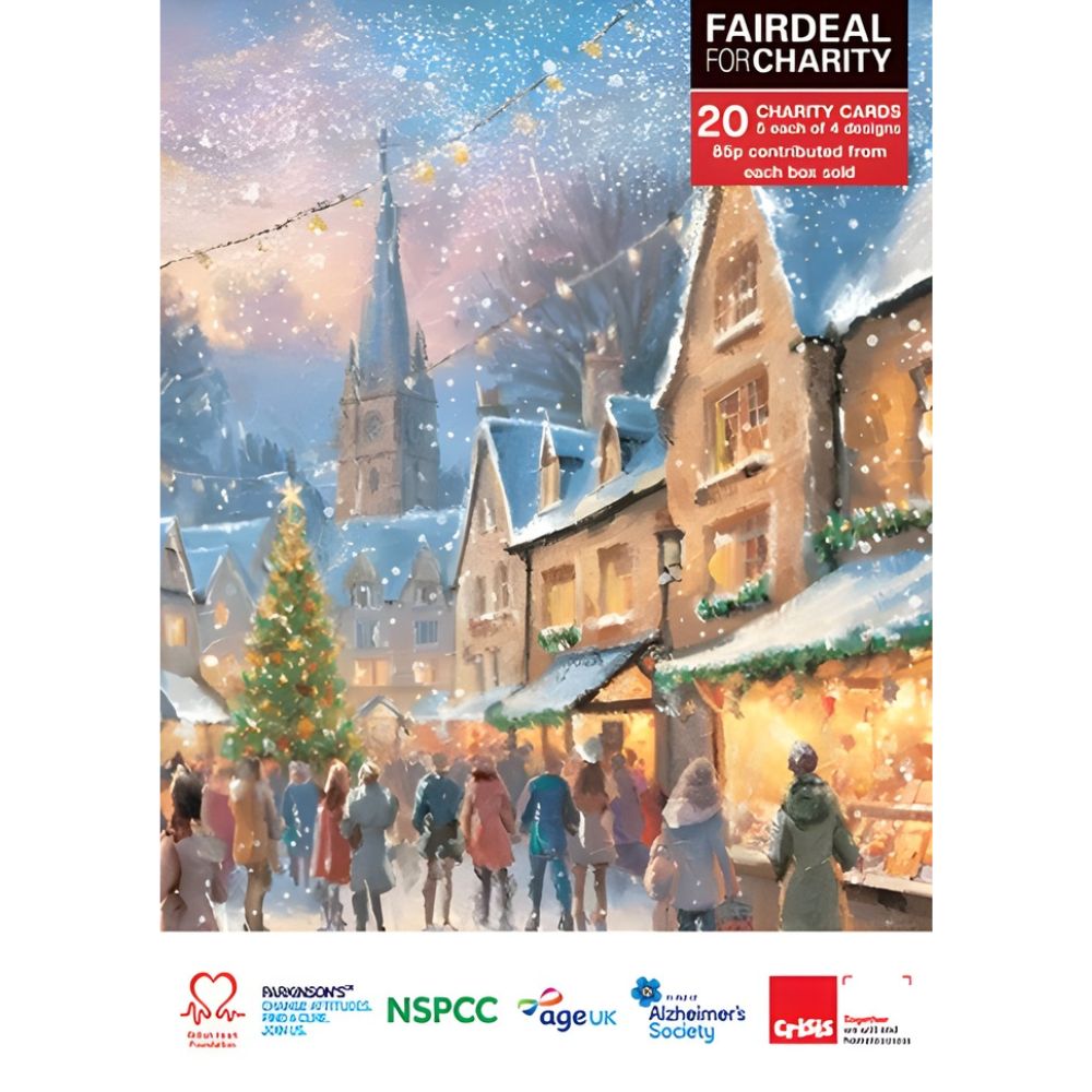 Fairdeal Box of 20 Village Charity Christmas Cards Supporting Multiple Charities