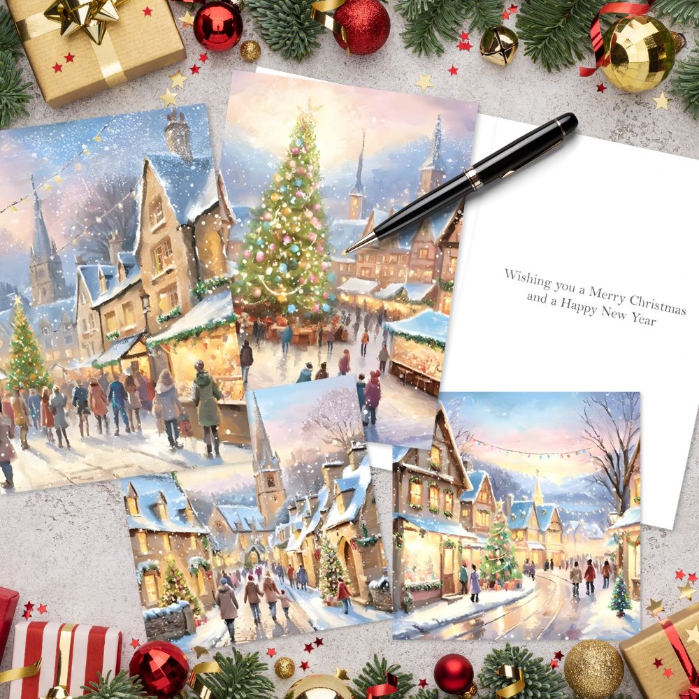 Fairdeal Box of 20 Village Charity Christmas Cards Supporting Multiple Charities