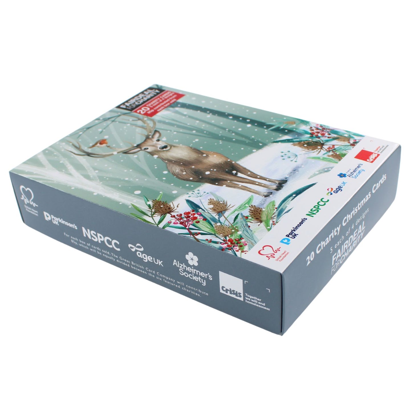 Fairdeal Box of 20 Wildlife Charity Christmas Card Supporting Multiple Charities