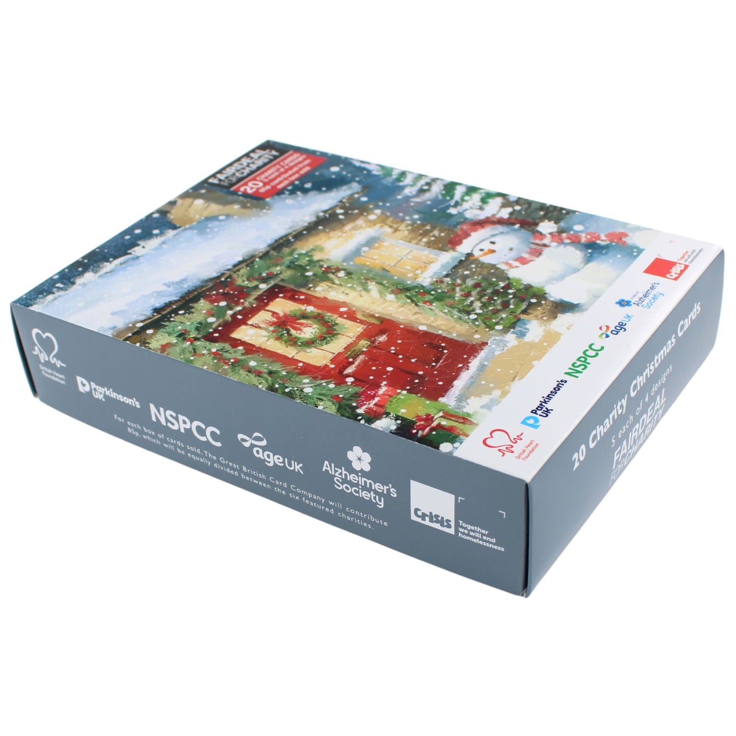 Fairdeal Box of 20 Festive Charity Christmas Cards Supporting Multiple Charities