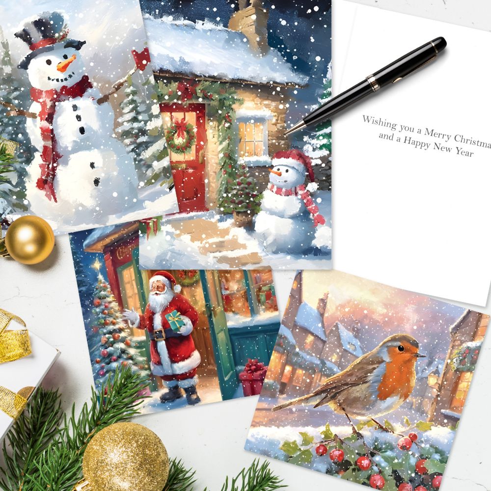 Fairdeal Box of 20 Festive Charity Christmas Cards Supporting Multiple Charities