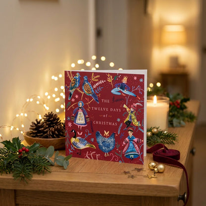 Pack of 6 Twelve Days Of Christmas Charity Christmas Cards