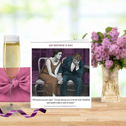 Funny Mum Has A Lie In Mother's Day Greeting Card