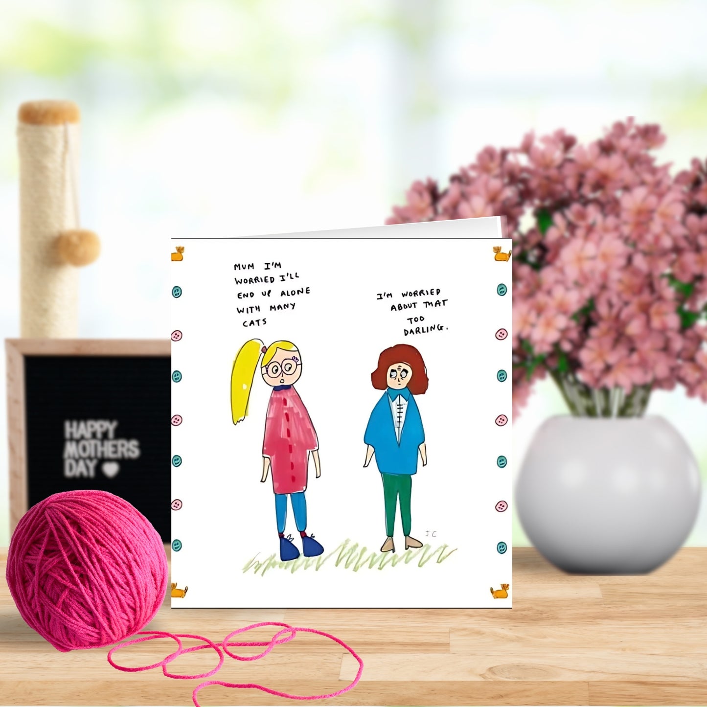 Too Many Cats Funny Love Sick Mother's Day Greeting Card