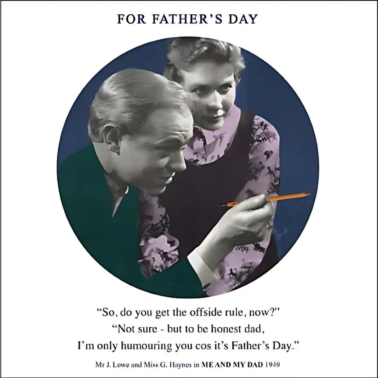 Funny Offside Rule Father's Day Greeting Card