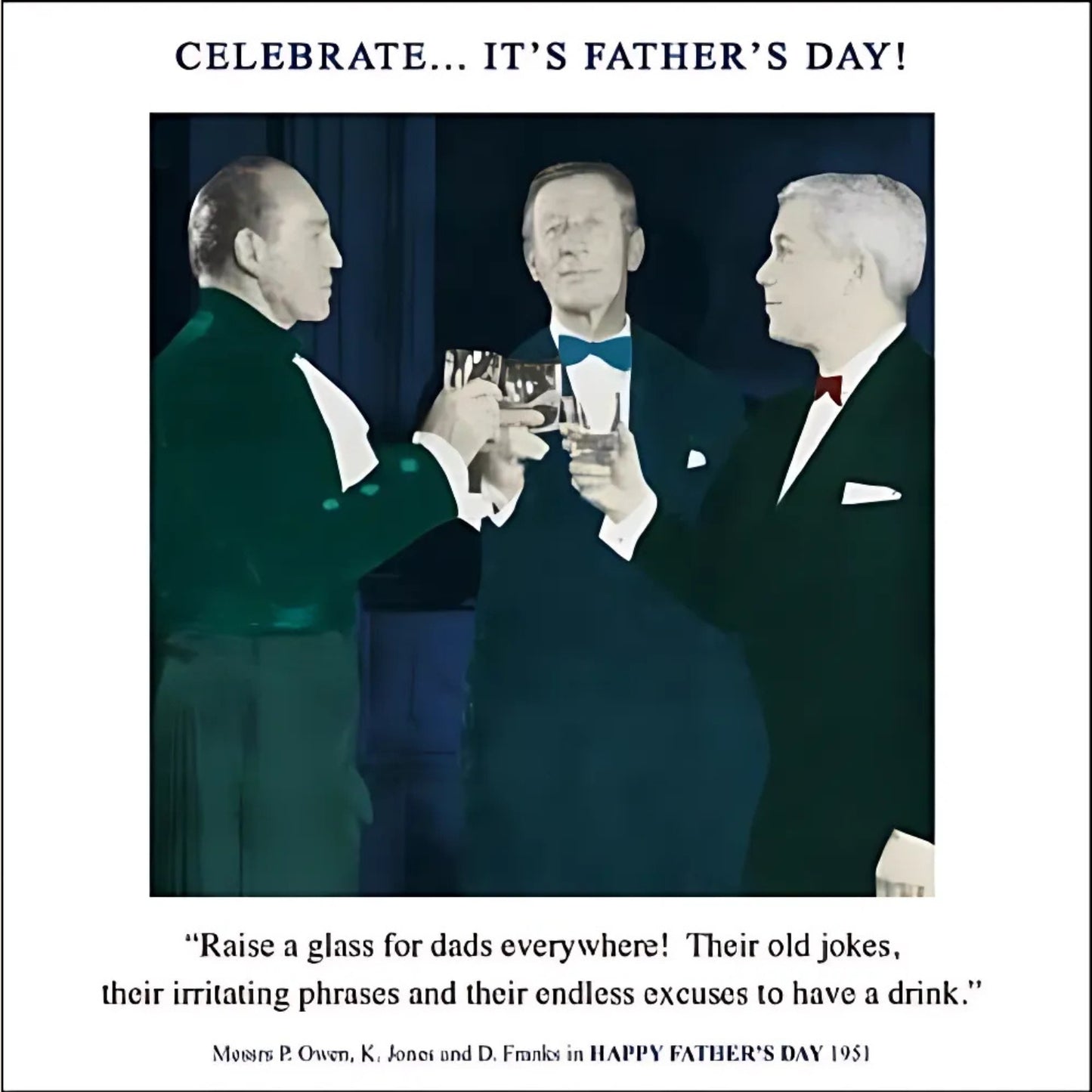 Funny Raise A Glass To Dads Father's Day Greeting Card