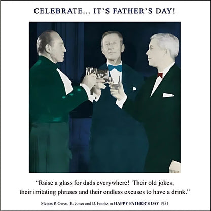 Funny Raise A Glass To Dads Father's Day Greeting Card