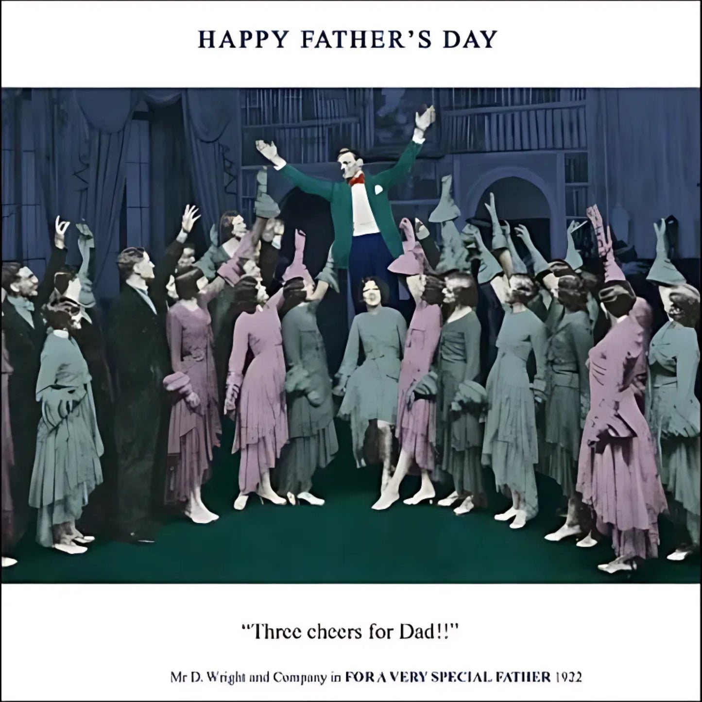Funny Three Cheers Dad Father's Day Greeting Card