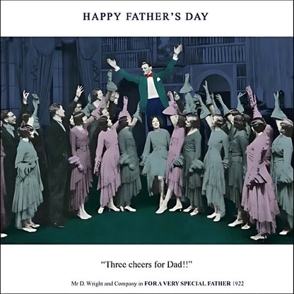Funny Three Cheers Dad Father's Day Greeting Card