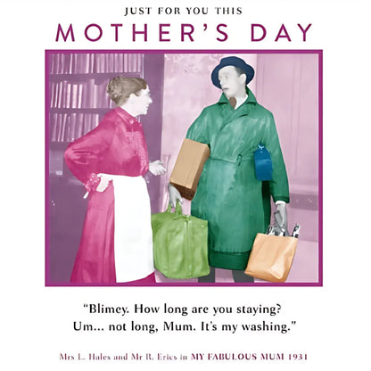 Funny Son & Washing Mother's Day Greeting Card