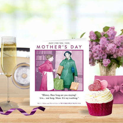 Funny Son & Washing Mother's Day Greeting Card