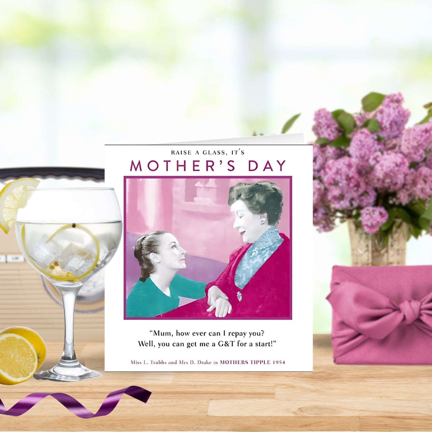 Funny Get Me A G&T Mother's Day Greeting Card