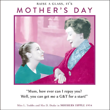 Funny Get Me A G&T Mother's Day Greeting Card