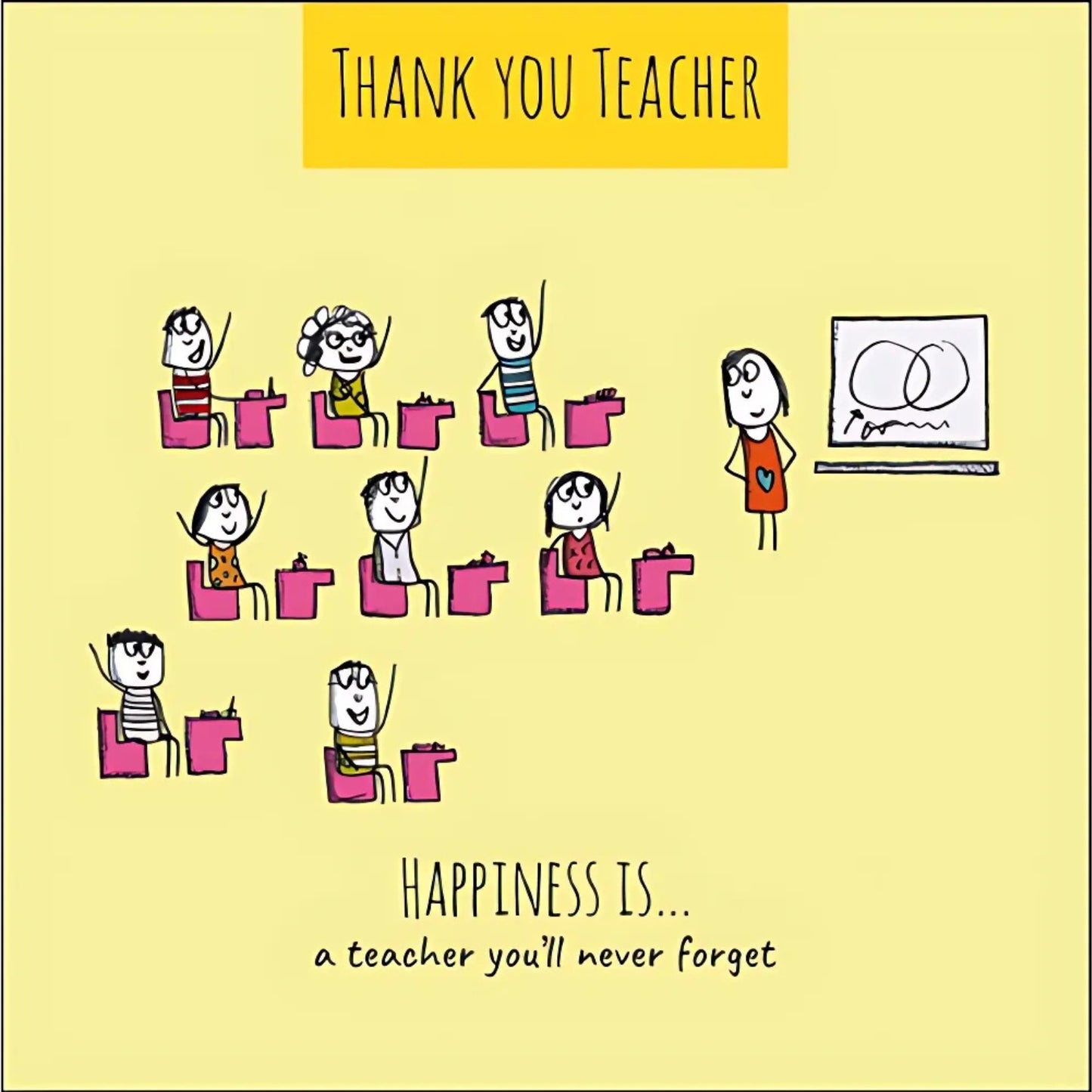 Happiness Is... Thank You Teacher Greeting Card