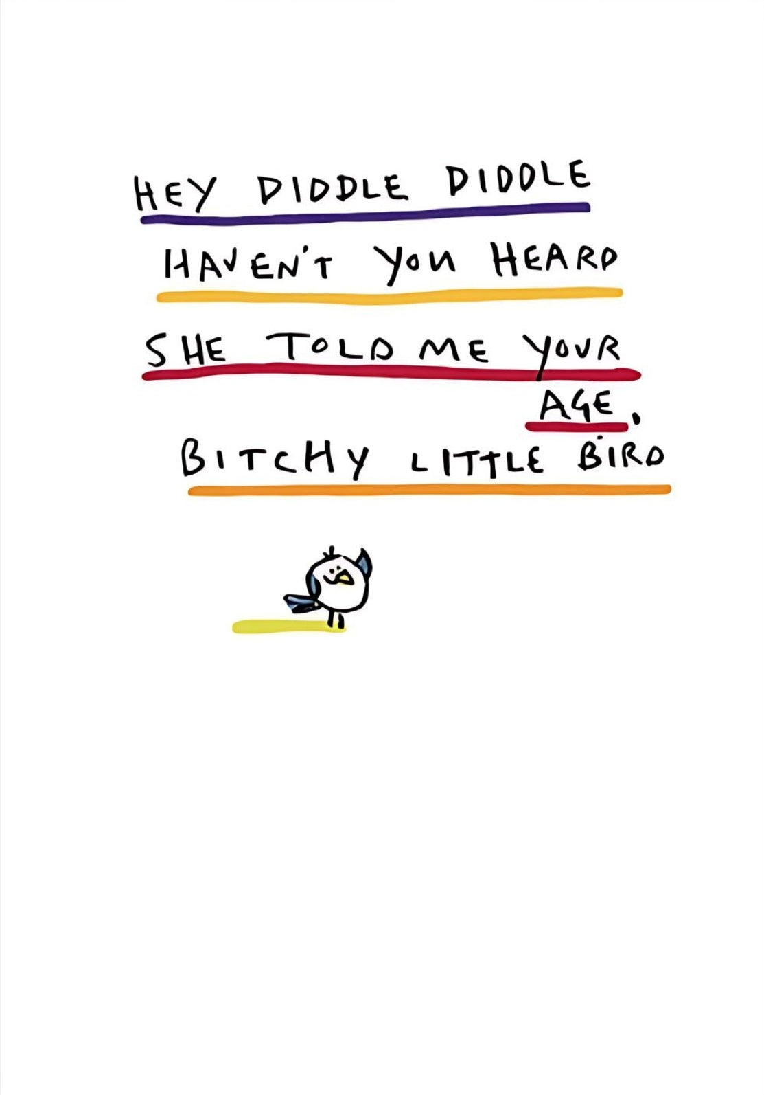 Bitchy Little Bird Funny Bing Eastwood Greeting Card