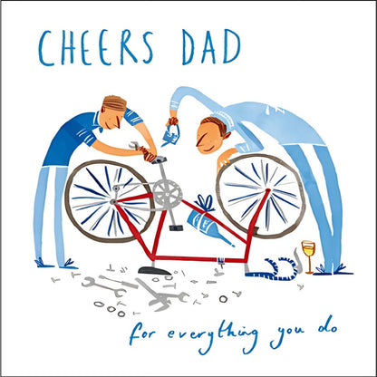 Cheers Dad For Everything Happy Father's Day Greeting Card