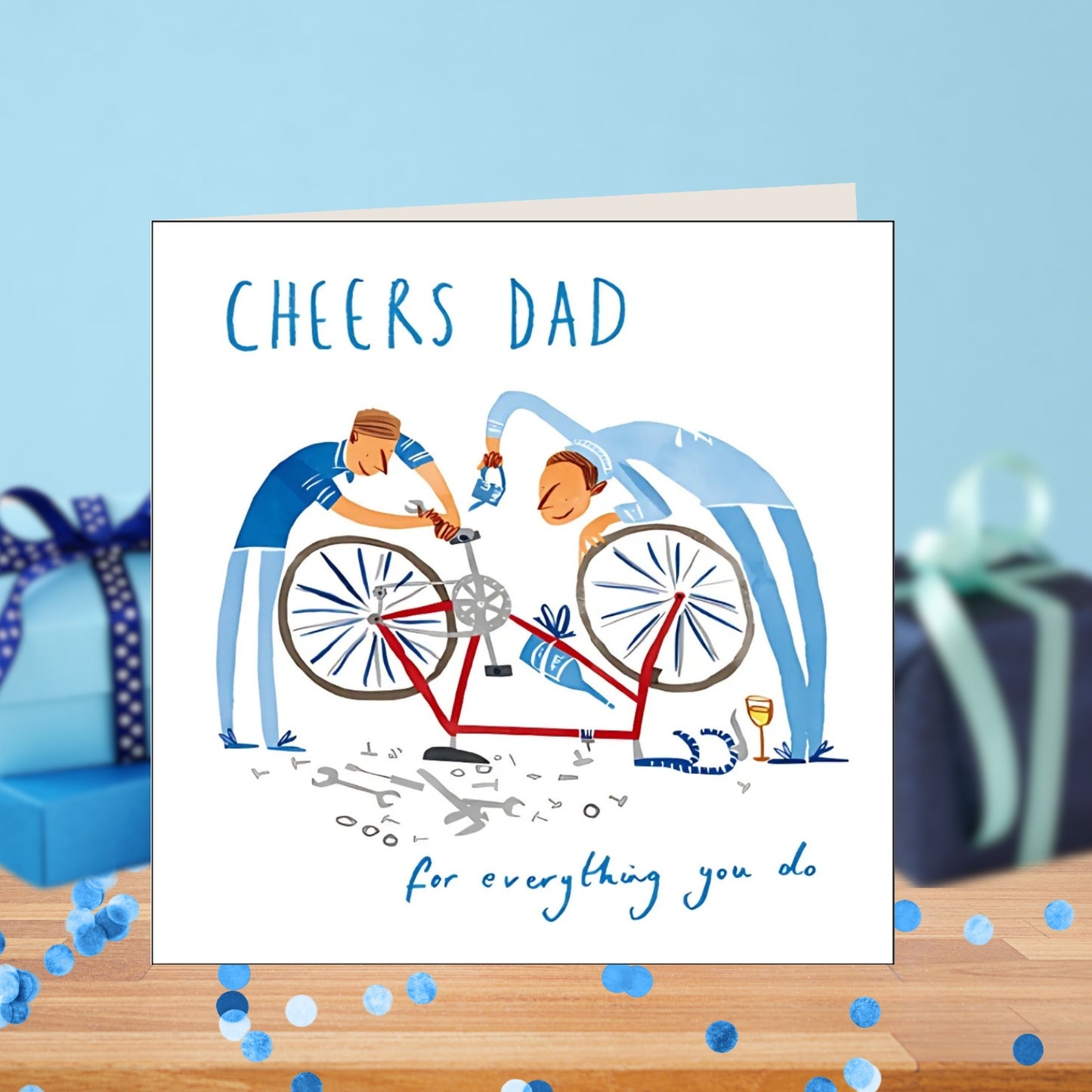 Cheers Dad For Everything Happy Father's Day Greeting Card
