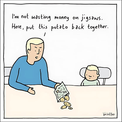 Jigsaws Funny World Of Moose Humour Greeting Card