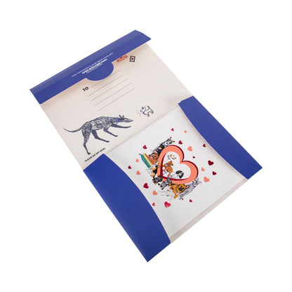 Battersea Dogs Sending Love Pop Up Greeting Card