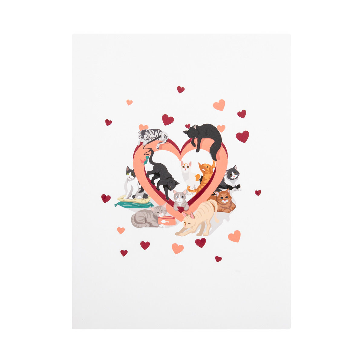 Battersea Cats Sending Love Pop Up Greeting Card