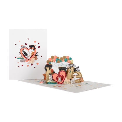 Battersea Cats Sending Love Pop Up Greeting Card