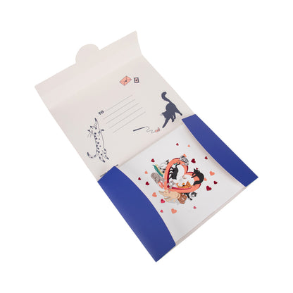 Battersea Cats Sending Love Pop Up Greeting Card