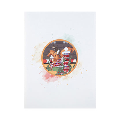 Show Jumping Horse Pop Up Greeting Card