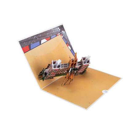 Show Jumping Horse Pop Up Greeting Card