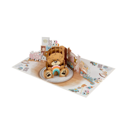 Baby Bear New Baby Pop Up Greeting Card