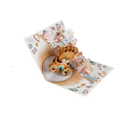 Baby Bear New Baby Pop Up Greeting Card