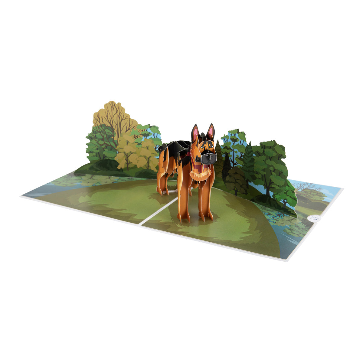 German Shepherd Dog Pop Up Greeting Card