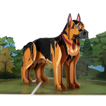 German Shepherd Dog Pop Up Greeting Card