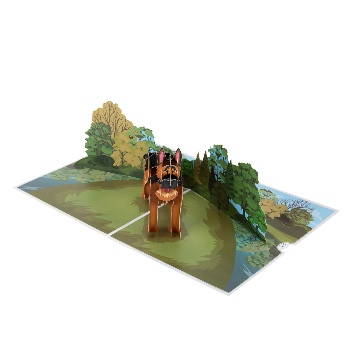 German Shepherd Dog Pop Up Greeting Card