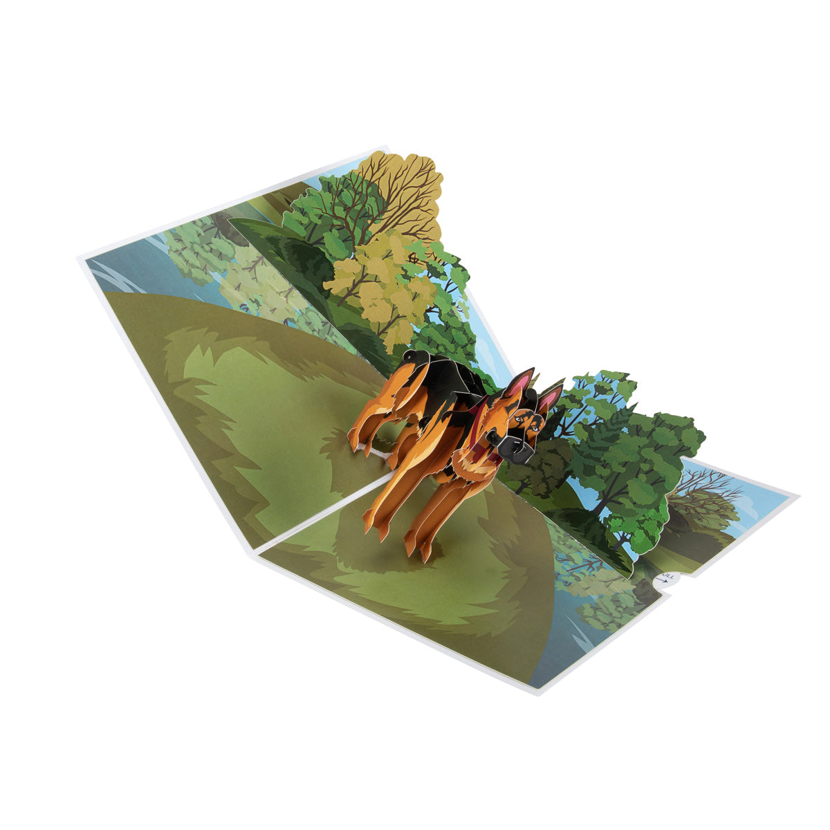 German Shepherd Dog Pop Up Greeting Card