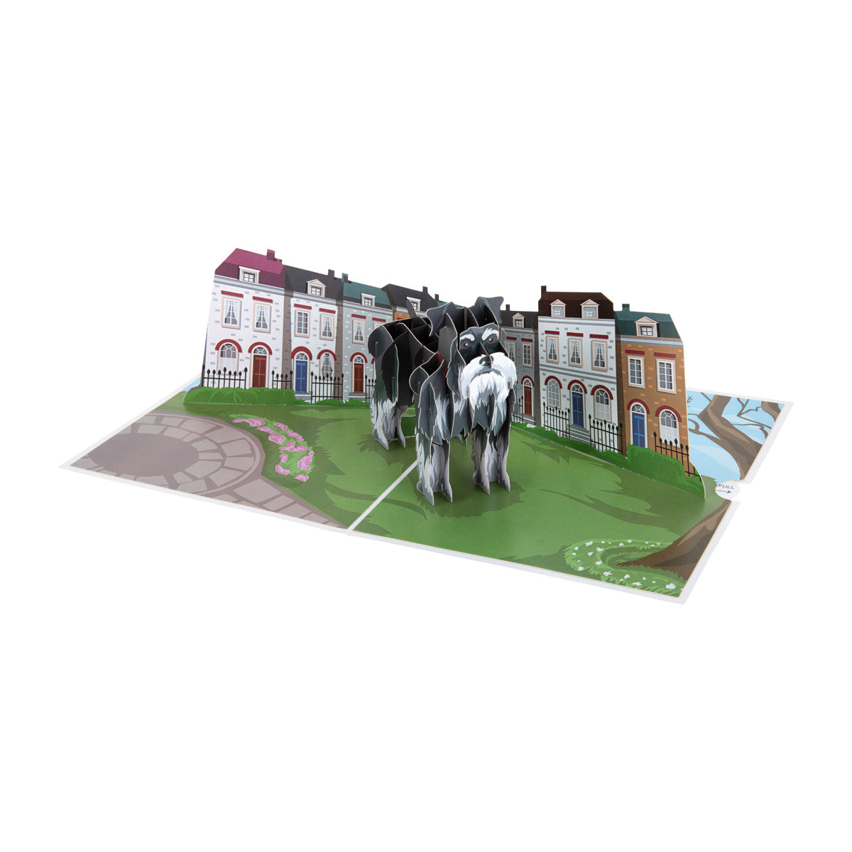 Miniature Schnauzer Dog Pop Up Greeting Card