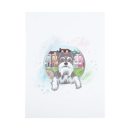 Miniature Schnauzer Dog Pop Up Greeting Card