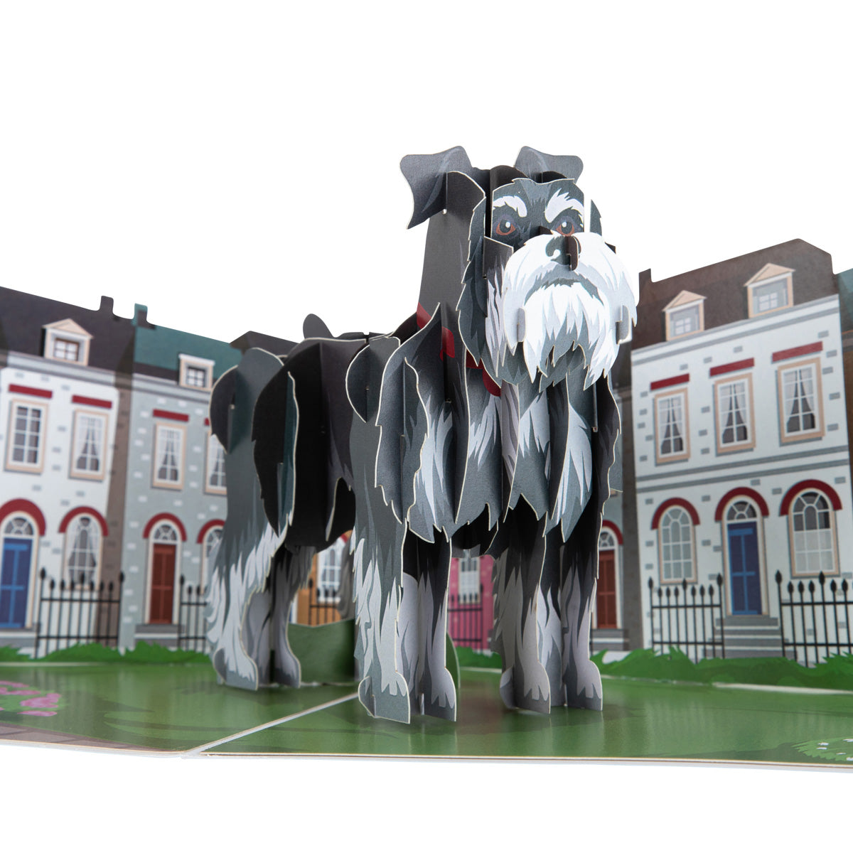 Miniature Schnauzer Dog Pop Up Greeting Card