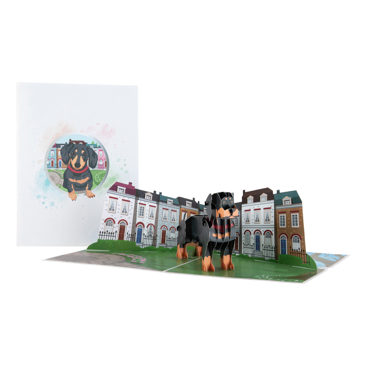 Dachshund Sausage Dog Pop Up Greeting Card