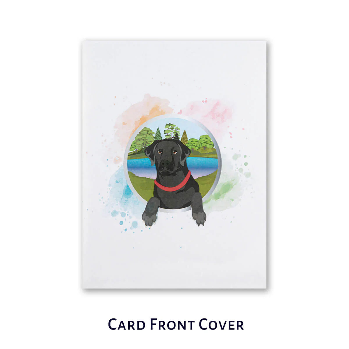 Black Labrador Dog Pop Up Greeting Card