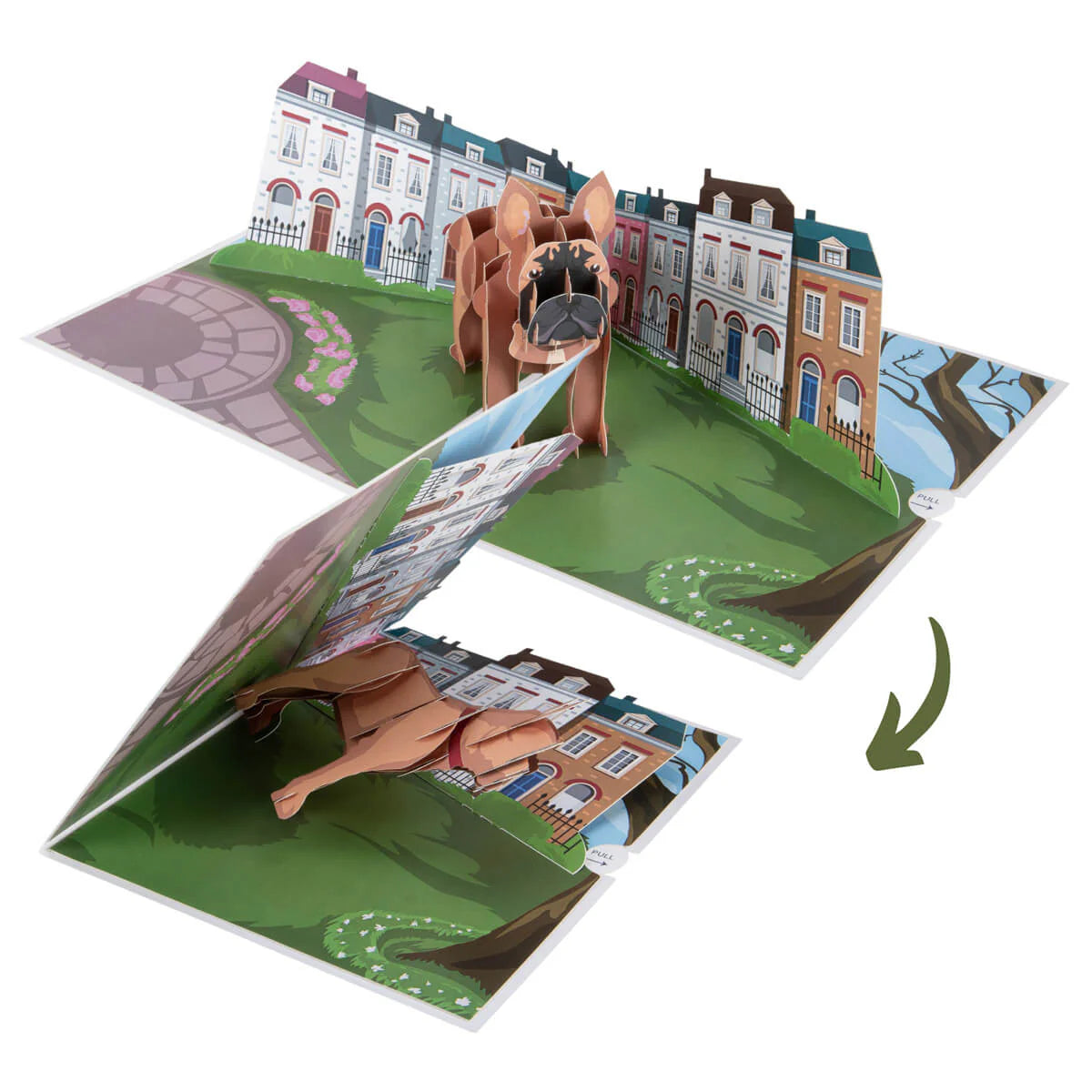 French Bulldog Frenchie Dog Pop Up Greeting Card